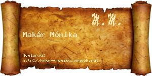 Makár Mónika névjegykártya